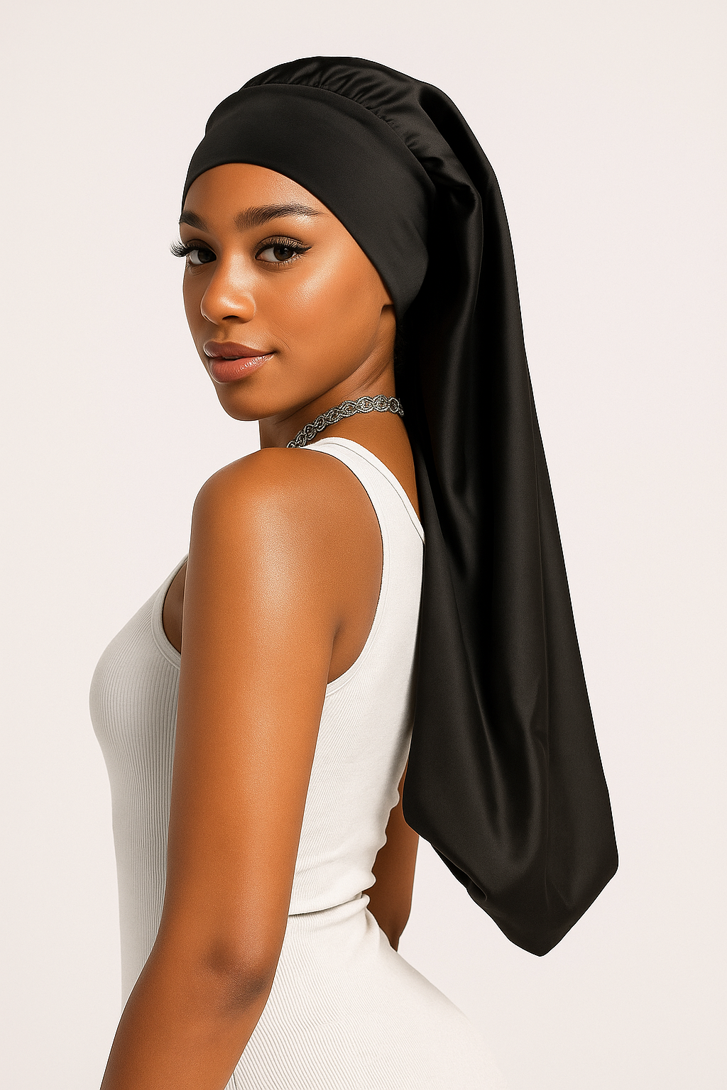 Bonnet Long en Satin – Spécial Locks & Cheveux Longs