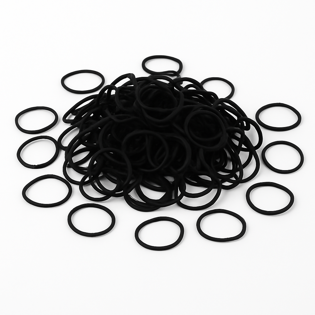 Mini Élastiques Noirs – Parfaits pour les locks, tresses & finitions