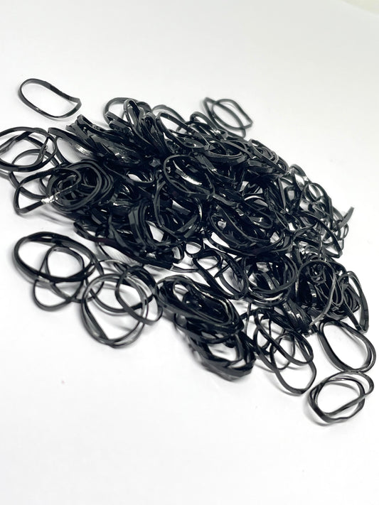 Mini Élastiques Noirs – Parfaits pour les locks, tresses & finitions