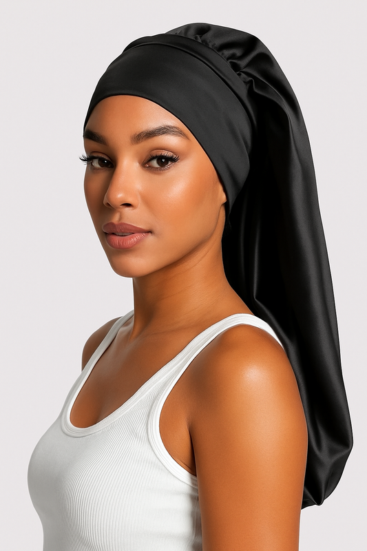 Bonnet Long en Satin – Spécial Locks & Cheveux Longs